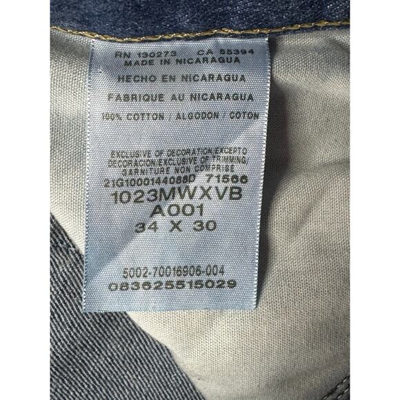 Wrangler 20X Men's Relaxed Fit Straight Leg Blue Denim Jeans - Size 34x29 - Picture 8 of 8